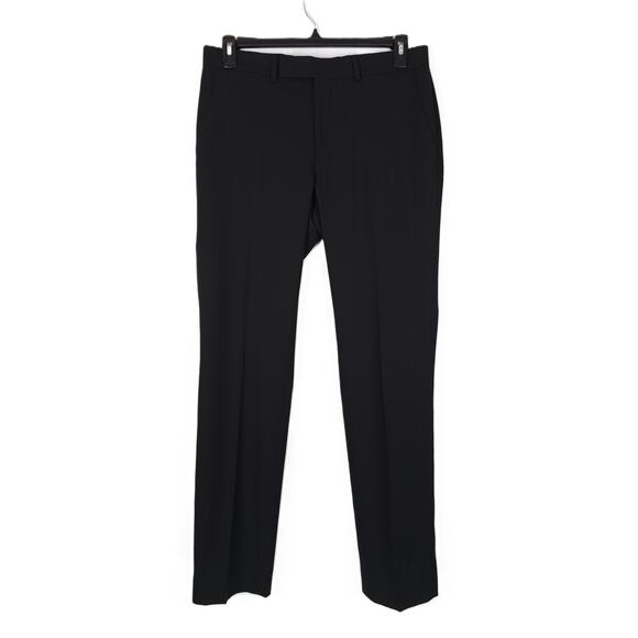 Kenneth Cole Reaction Men's Slim-Fit Stretch Suit Pants Black Solid 33x32 NWT - Picture 2 of 6